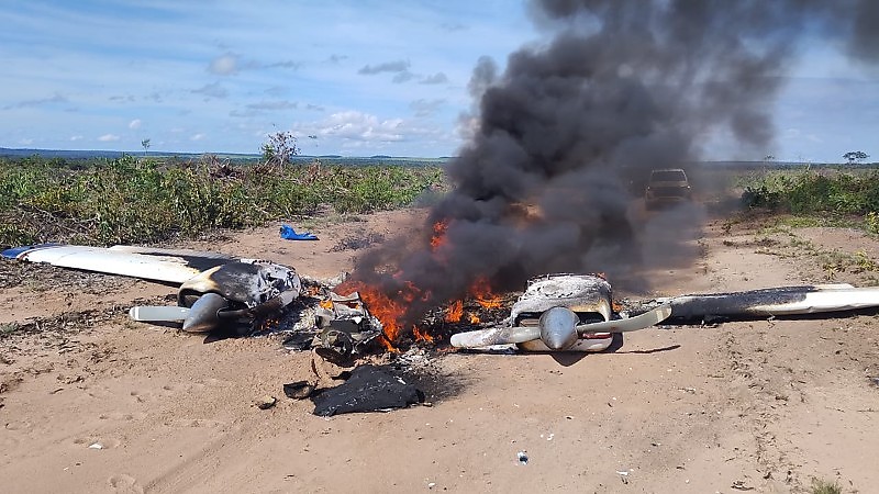 Queda de avião em estrada rural entre Campo Novo do Parecis e Brasnorte mobiliza resgate