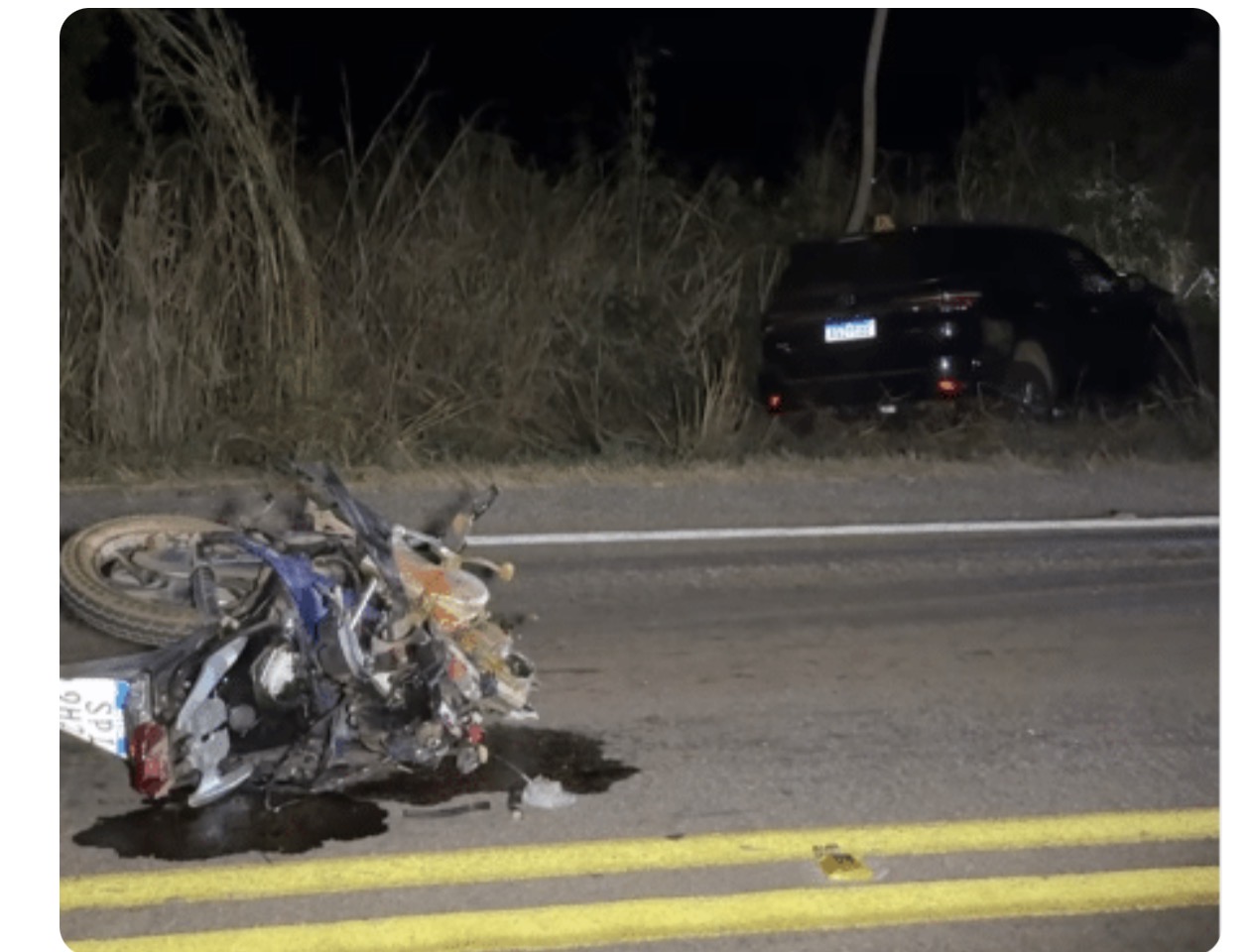 Motociclista morre após colisão com SW4